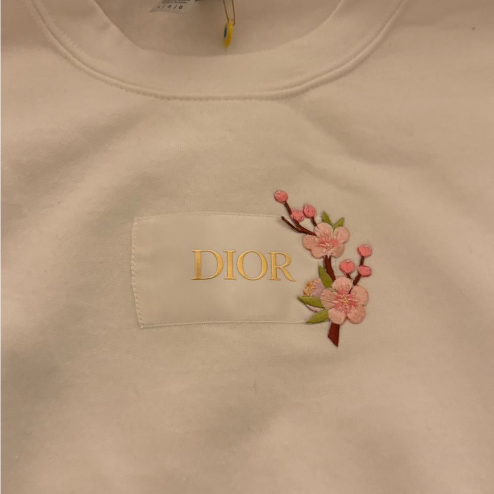 Dior Embroidered Sweatshirt with Pink Floral